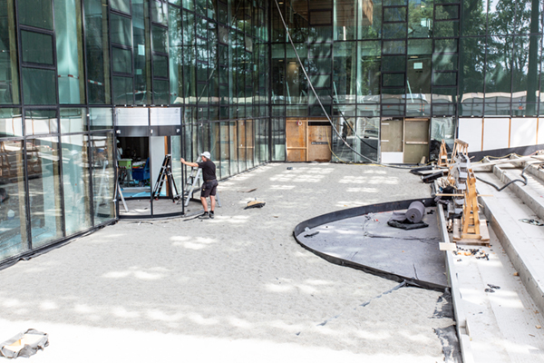 Waterretentie op dak parkeergarage Goede Doelen Loterijen in Amsterdam